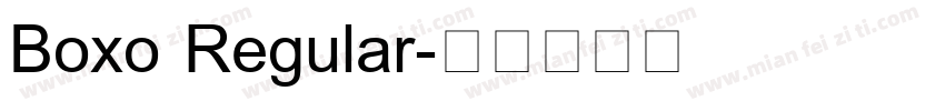 Boxo Regular字体转换